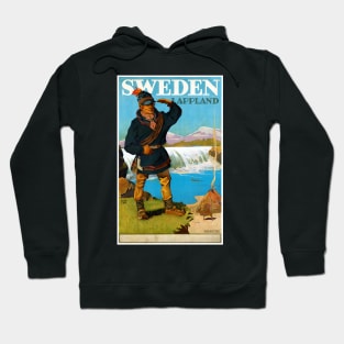 Vintage Travel Poster Sweden Lappland Hoodie